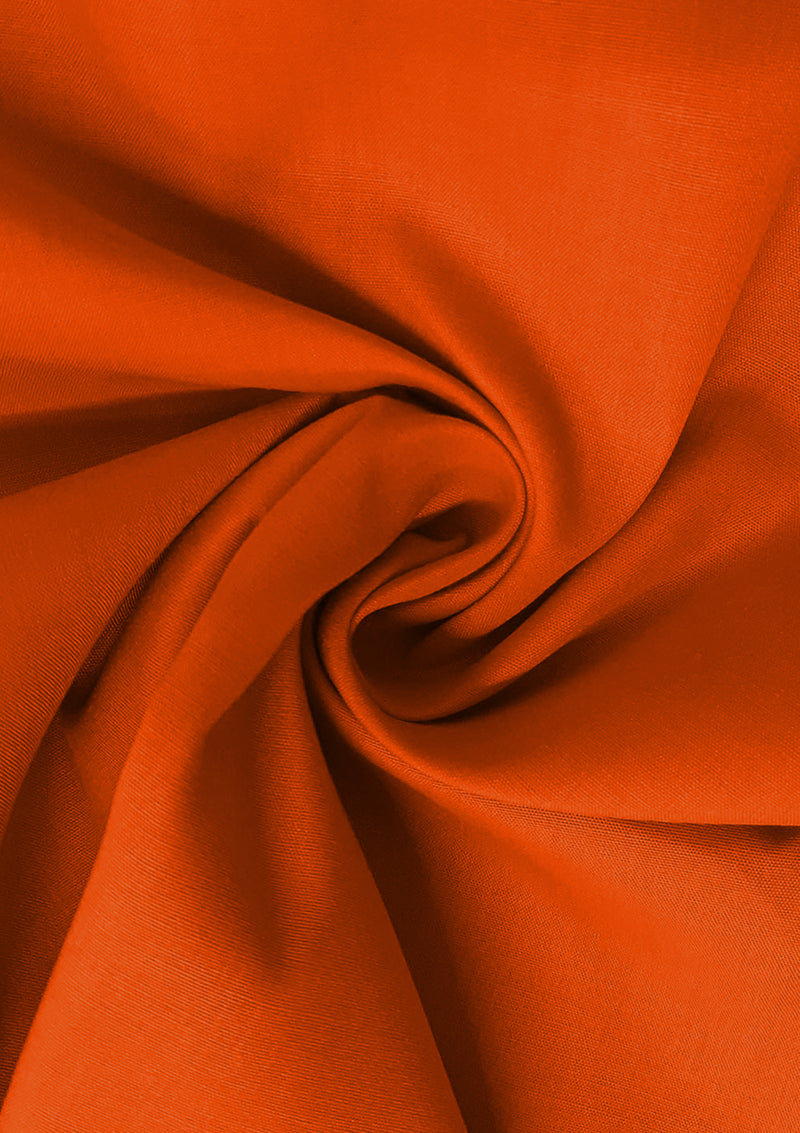 Brunt Orange PolyCotton Fabric 65/35 Blended Dyed Premium Fabric 45" (112cm) Wide for Craft, Dressmaking, Face Masks & NHS Uniforms