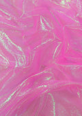 Candy Pink 50" Rainbow Organza Pearlised Iridescent Fabric Weddings Dancewear Decor