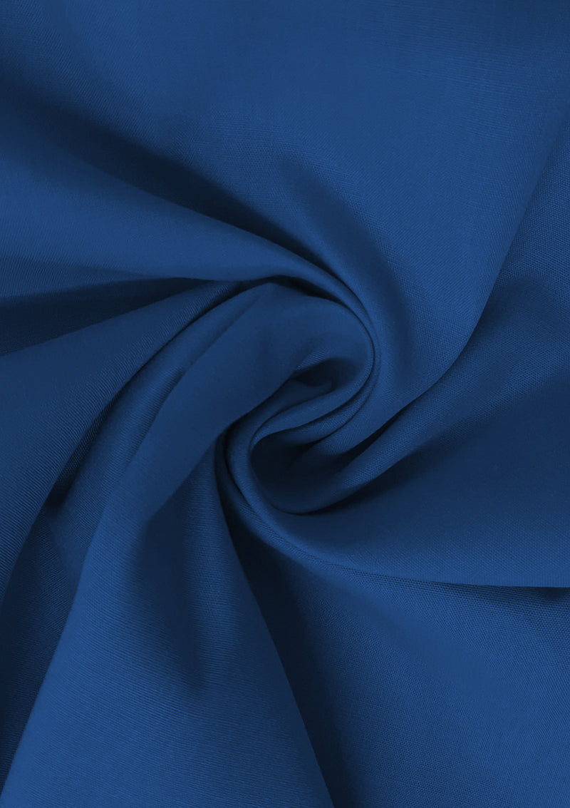 Cobalt Blue PolyCotton Fabric 65/35 Blended Dyed Premium Fabric 45" (112cm) Wide for Craft, Dressmaking, Face Masks & NHS Uniforms