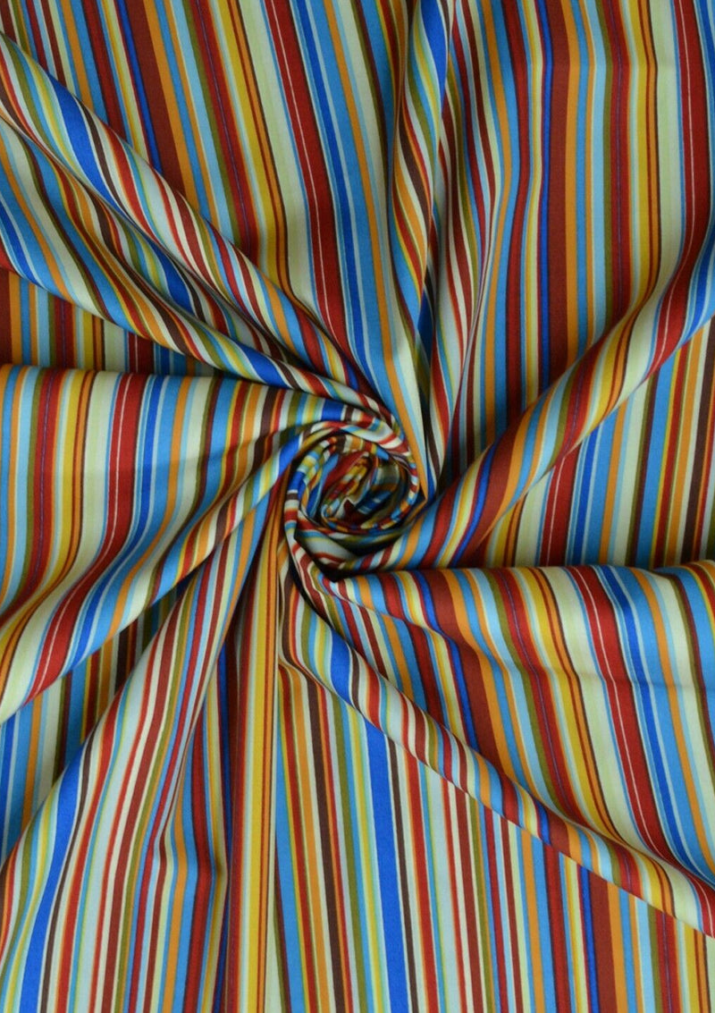 45" 100% Craft Cotton Poplin Paul Smith Rainbow Style Stripe Print Oekotex D