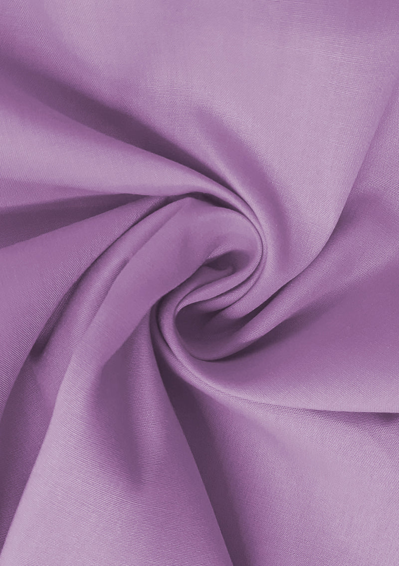 Lilac Cotton Fabric 100% Cotton Poplin Plain Oeko-Tex Certified Fabric for Dressmaking, Craft, Quilting & Facemasks 45" (112 cms) Wide Per Metre