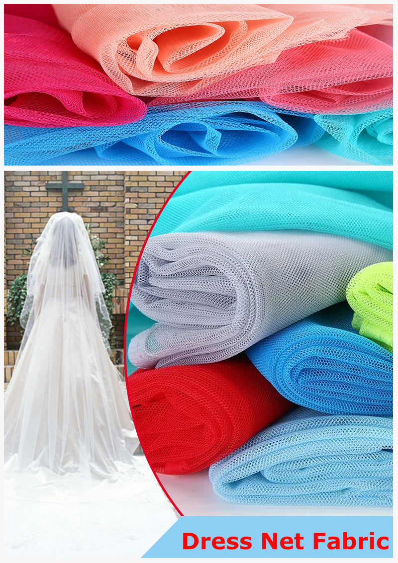 Grey Dress Net Fabric Tulle Mesh Dancewear 60" Stiff Bridal Dress Gown Tutu Per Metre
