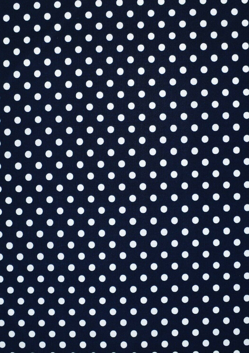 100% 45" Craft Cotton Poplin Polka Dot Print 6mm Spot Also Face Mask Use D