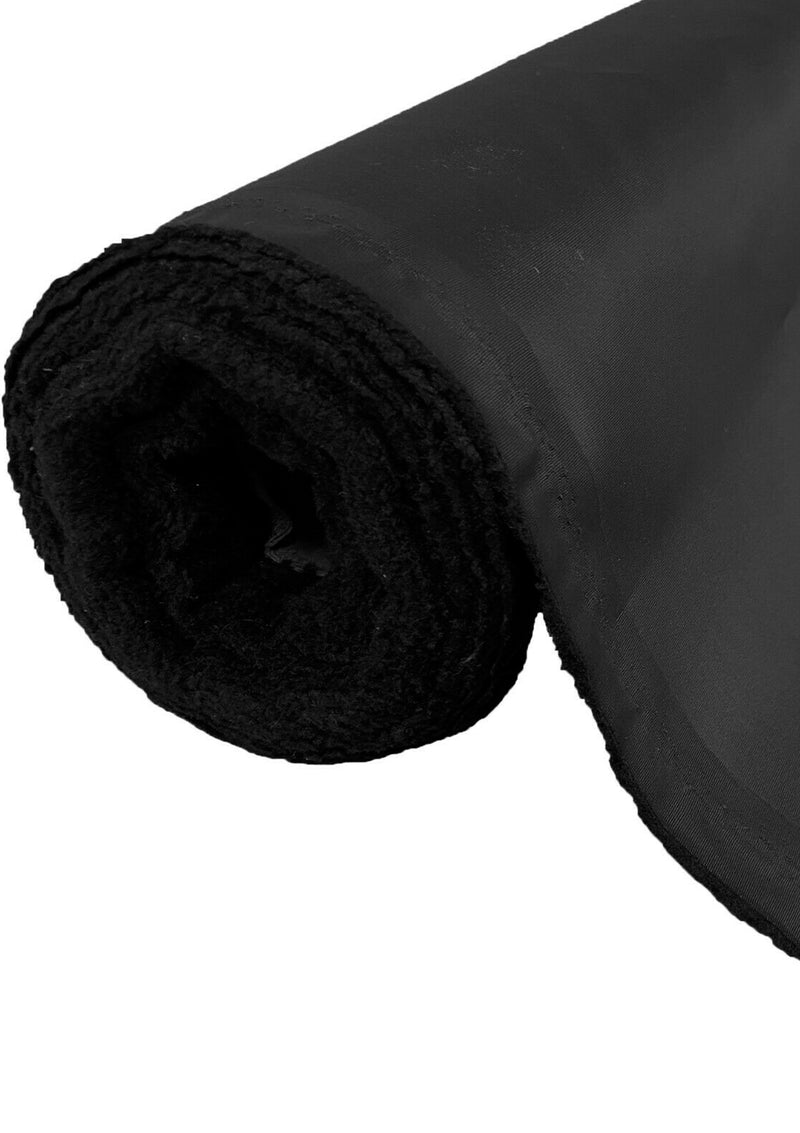 Black Waterproof Fabric Polyurethane Coated 60" Width Polyester Outdoor Material