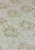 Floral Rose Lace Fabric 60" Wide Stretch Elegant Drape Bridal Dress Fashion