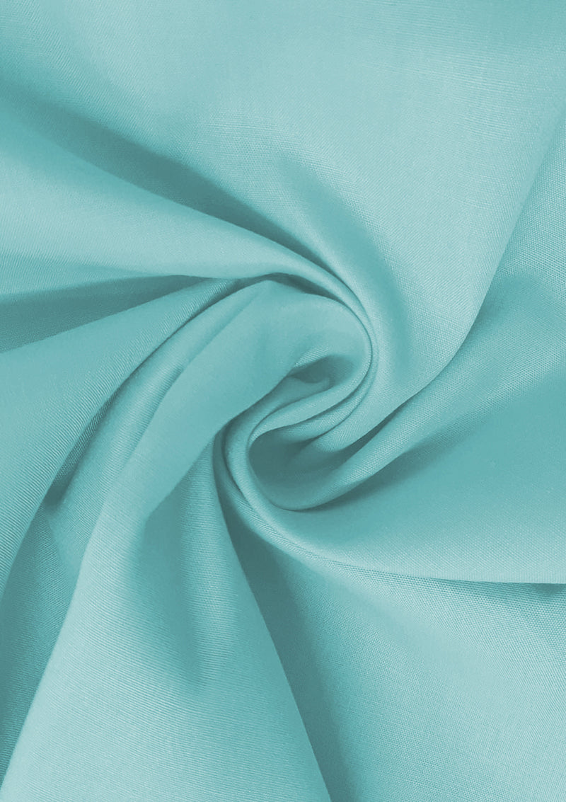 Sky Blue PolyCotton Fabric 65/35 Blended Dyed Premium Fabric 45" (112cm) Wide for Craft, Dressmaking, Face Masks & NHS Uniforms