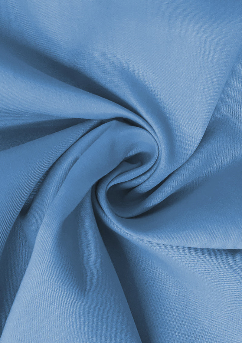 Uniform Blue PolyCotton Fabric 65/35 Blended Dyed Premium Fabric 45" (112cm) Wide for Craft, Dressmaking, Face Masks & NHS Uniforms