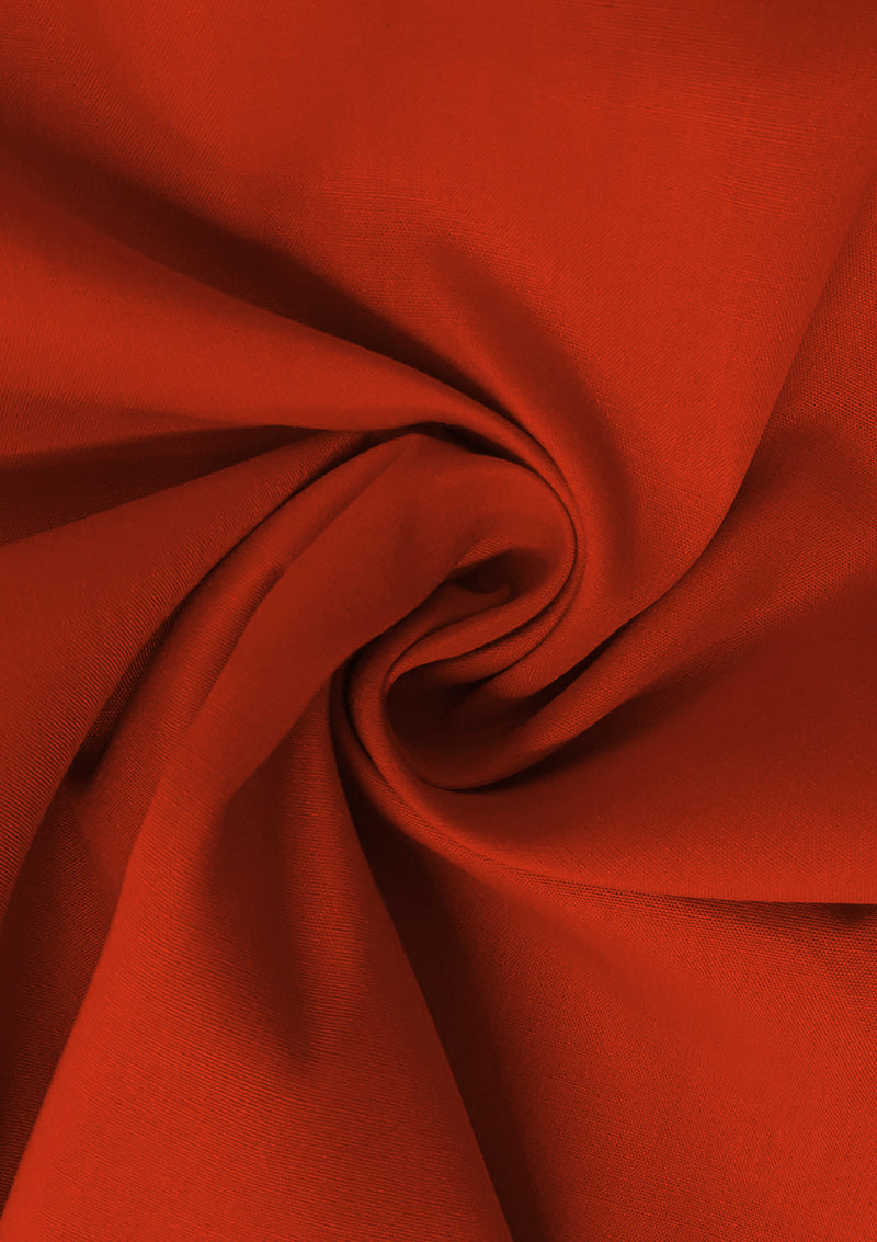 Vermilion Red PolyCotton Fabric 65/35 Blended Dyed Premium Fabric 45" (112cm) Wide for Craft, Dressmaking, Face Masks & NHS Uniforms