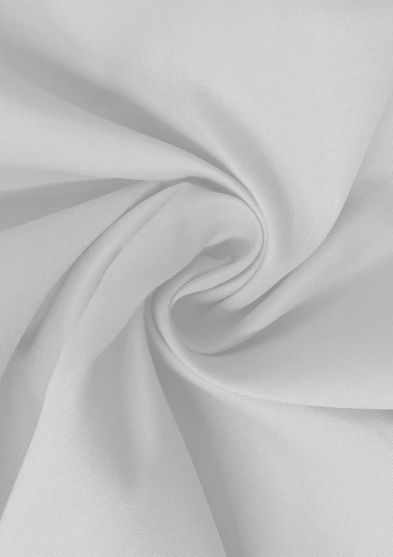 White Cotton Fabric 100% Cotton Poplin Plain Fabric for Dressmaking, Craft, Quilting & Facemasks 45" (112 cms) Wide Per Metre